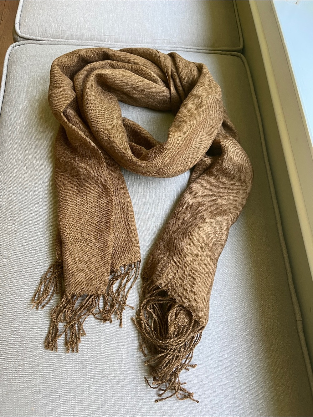 H&M Knit Scarf in Camel Brown